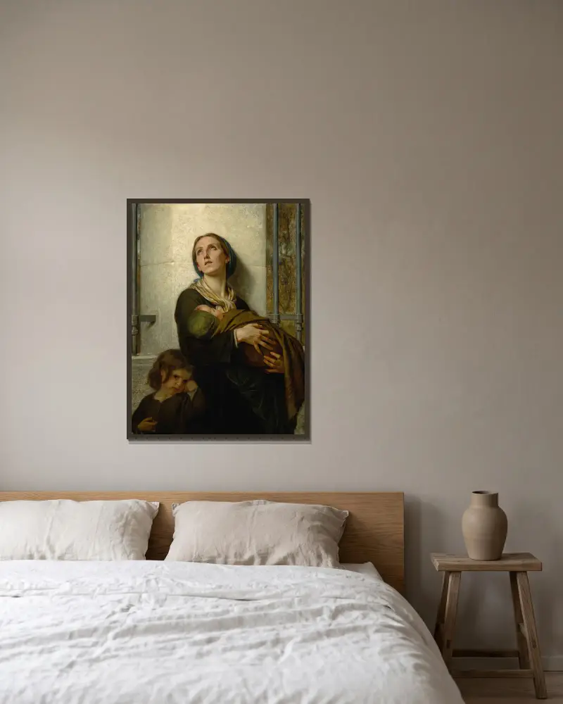The Forgotten av Hugues Merle inramad på en vägg