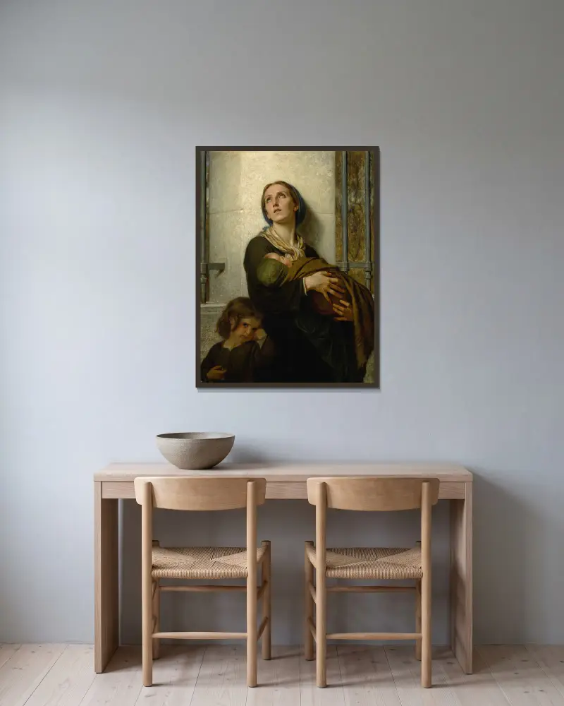 The Forgotten av Hugues Merle inramad på en vägg
