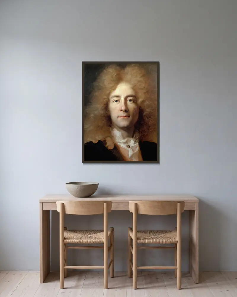 Portret mężczyzny, 1700, Hyacinthe Rigaud w ramie na ścianie