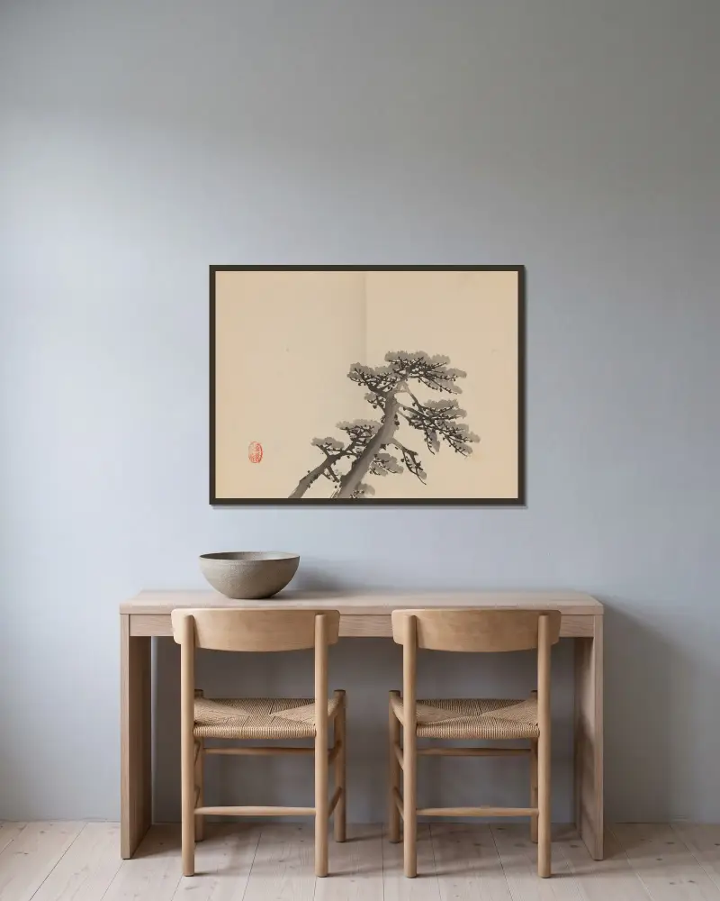 Keinen shūgajō Pl. 68 von Imao Keinen gerahmt an einer Wand