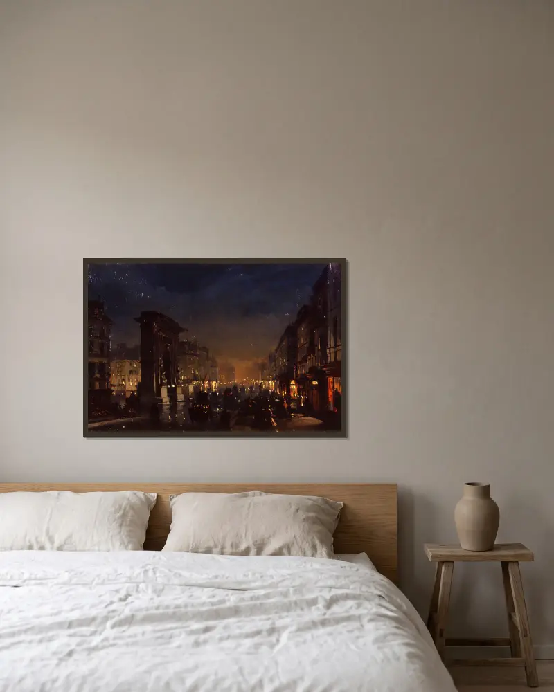 Boulevard et Porte Saint Denis von Ippolito Caffi gerahmt an einer Wand