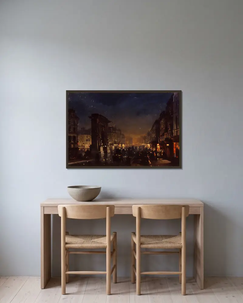 Boulevard et Porte Saint Denis von Ippolito Caffi gerahmt an einer Wand
