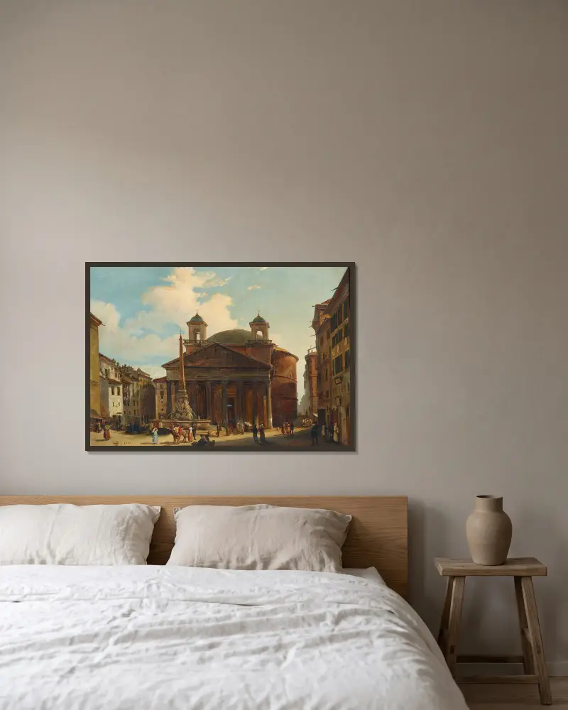 Rom, Pantheon von Ippolito Caffi gerahmt an einer Wand