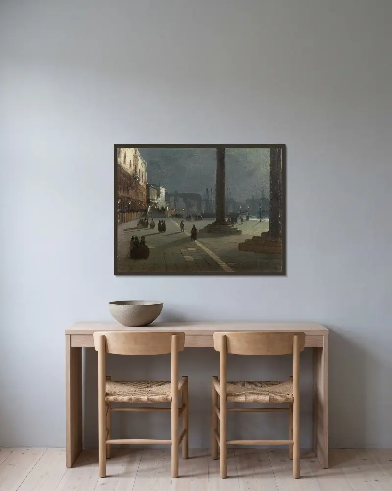 Venedig, Molo di San Marco av Ippolito Caffi inramad på en vägg