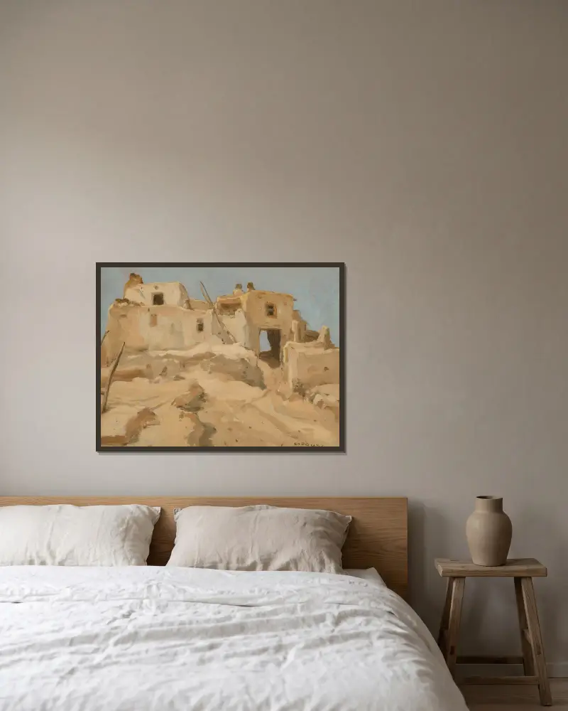 Hopi-Torbogen, Walpi, Arizona von Eanger Irving Couse gerahmt an einer Wand