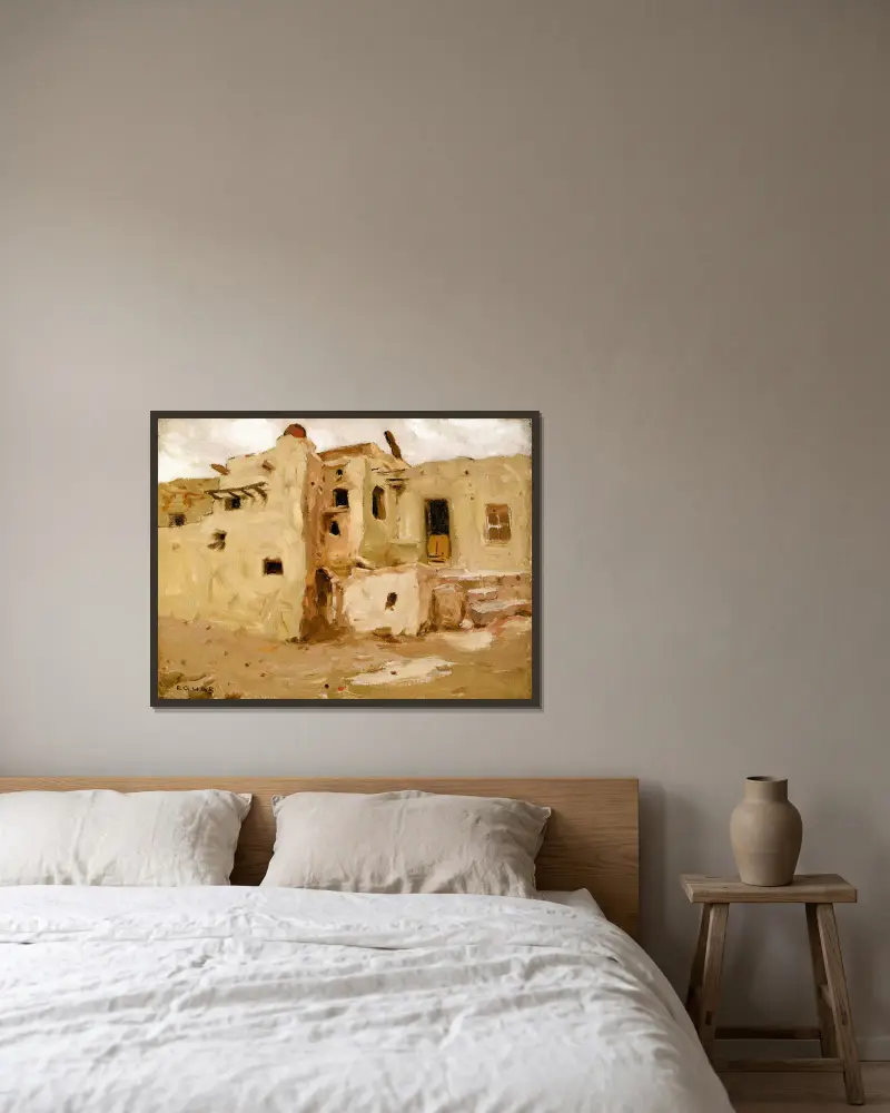 Walpi Pueblo, Eanger Irving Couse w ramie na ścianie