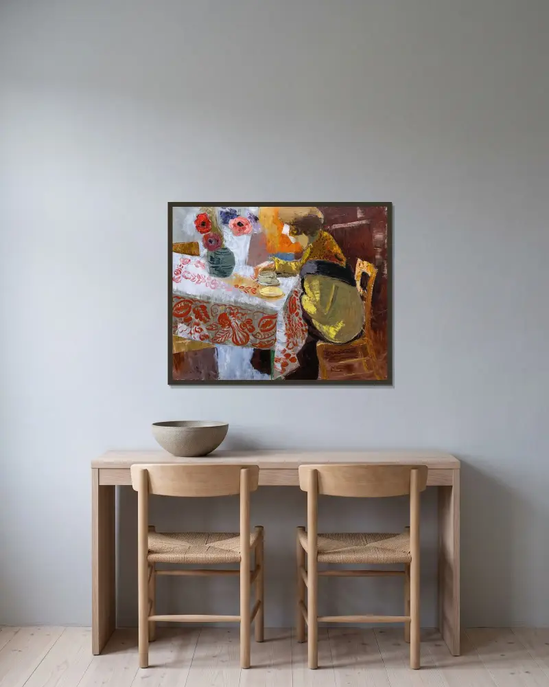 Breakfast, Isaac Grünewald v rámu na stěně