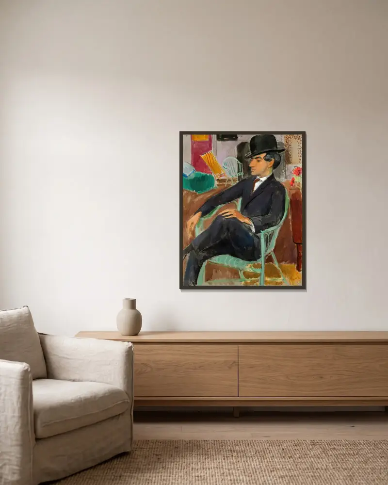 Jules Pascin, Artist, Isaac Grünewald v rámu na stěně