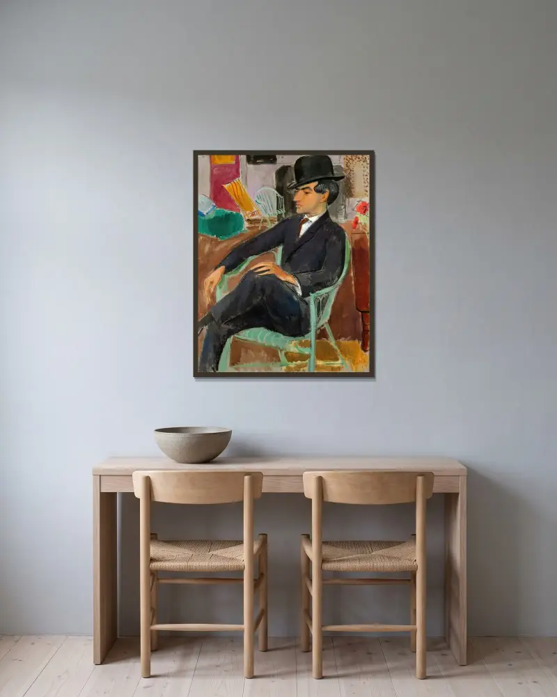 Jules Pascin, Artist, Isaac Grünewald v rámu na stěně