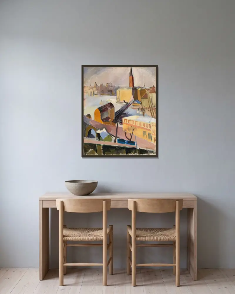 Riddarholmskyrkan von Isaac Grünewald gerahmt an einer Wand