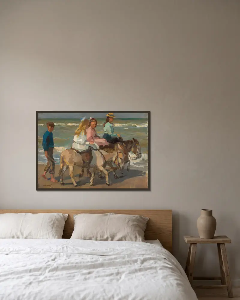 Donkey riding av Isaac Israëls inramad på en vägg