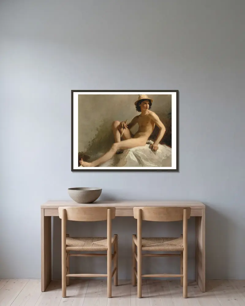 Study For Mercury av Isidore Pils inramad på en vägg