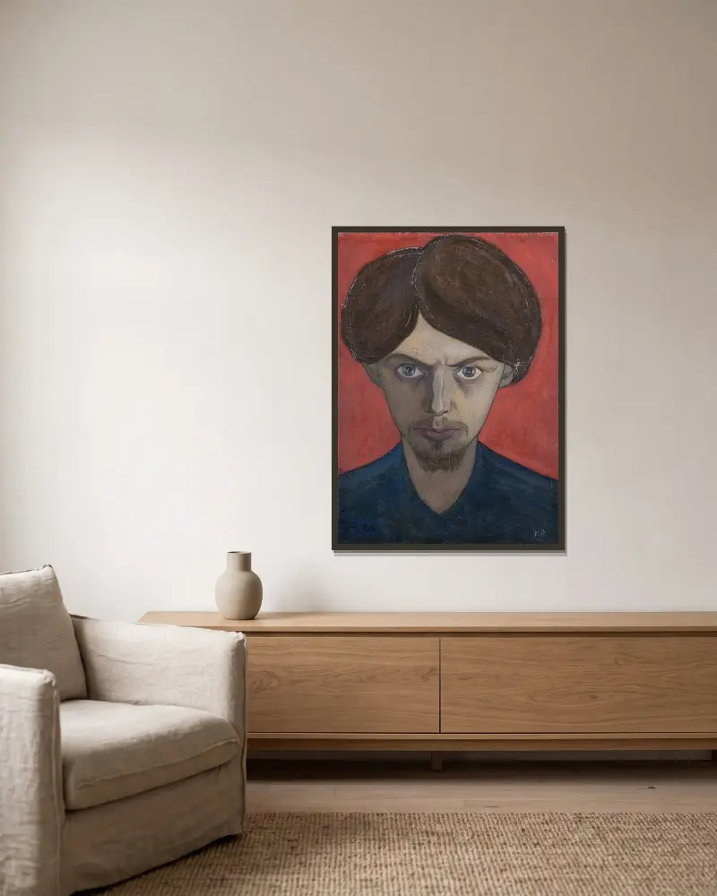 Self Portrait, Ivar Arosenius v rámu na stěně