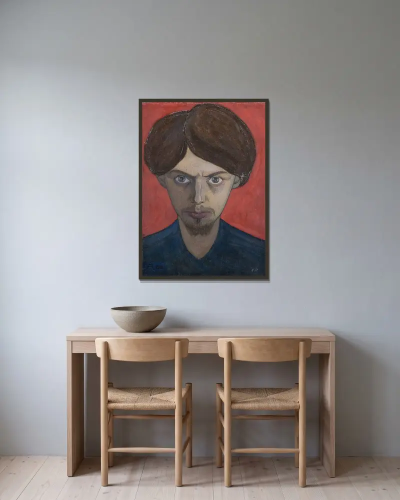 Self Portrait, Ivar Arosenius v rámu na stěně