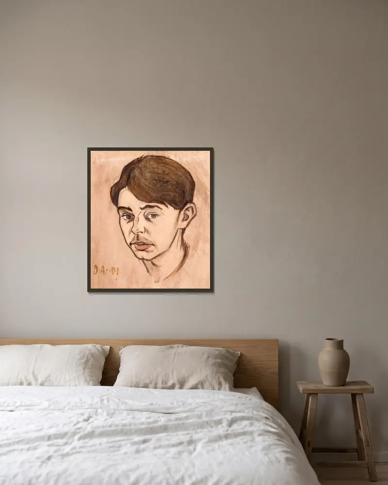 Self Portrait, Ivar Arosenius w ramie na ścianie