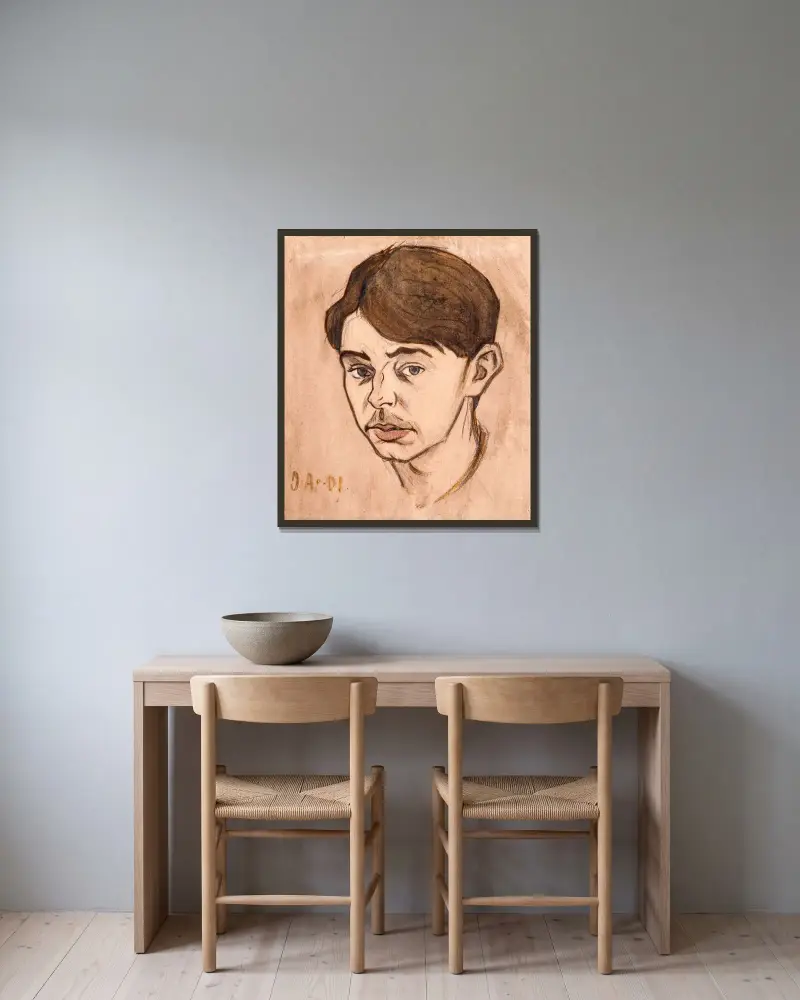 Self Portrait, Ivar Arosenius w ramie na ścianie