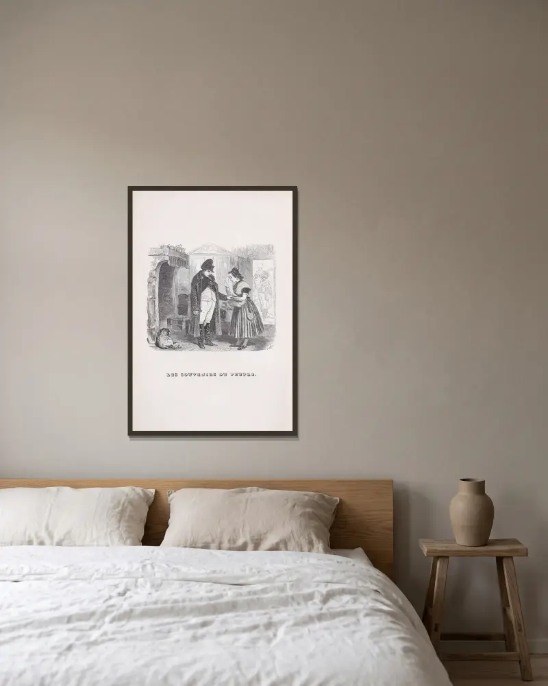 Folkets minnen av J. J. Grandville inramad på en vägg