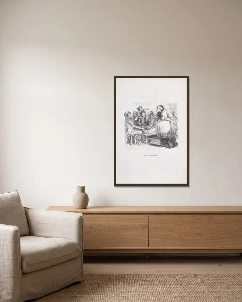 Meine Kur von J. J. Grandville gerahmt an einer Wand