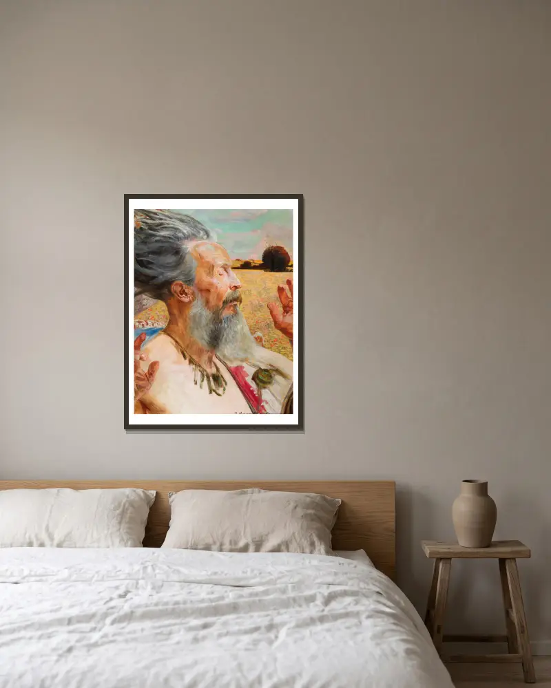 Derwid von Jacek Malczewski gerahmt an einer Wand
