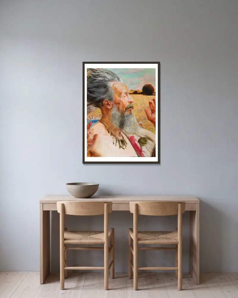 Derwid von Jacek Malczewski gerahmt an einer Wand