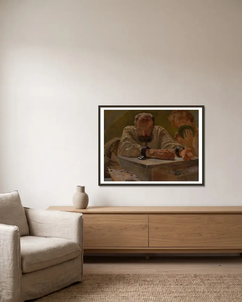 Ruhe von Jacek Malczewski gerahmt an einer Wand