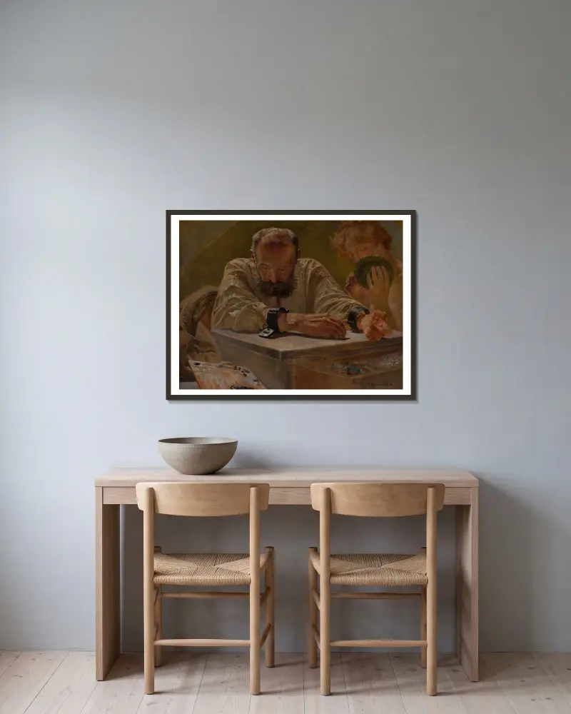 Ruhe von Jacek Malczewski gerahmt an einer Wand
