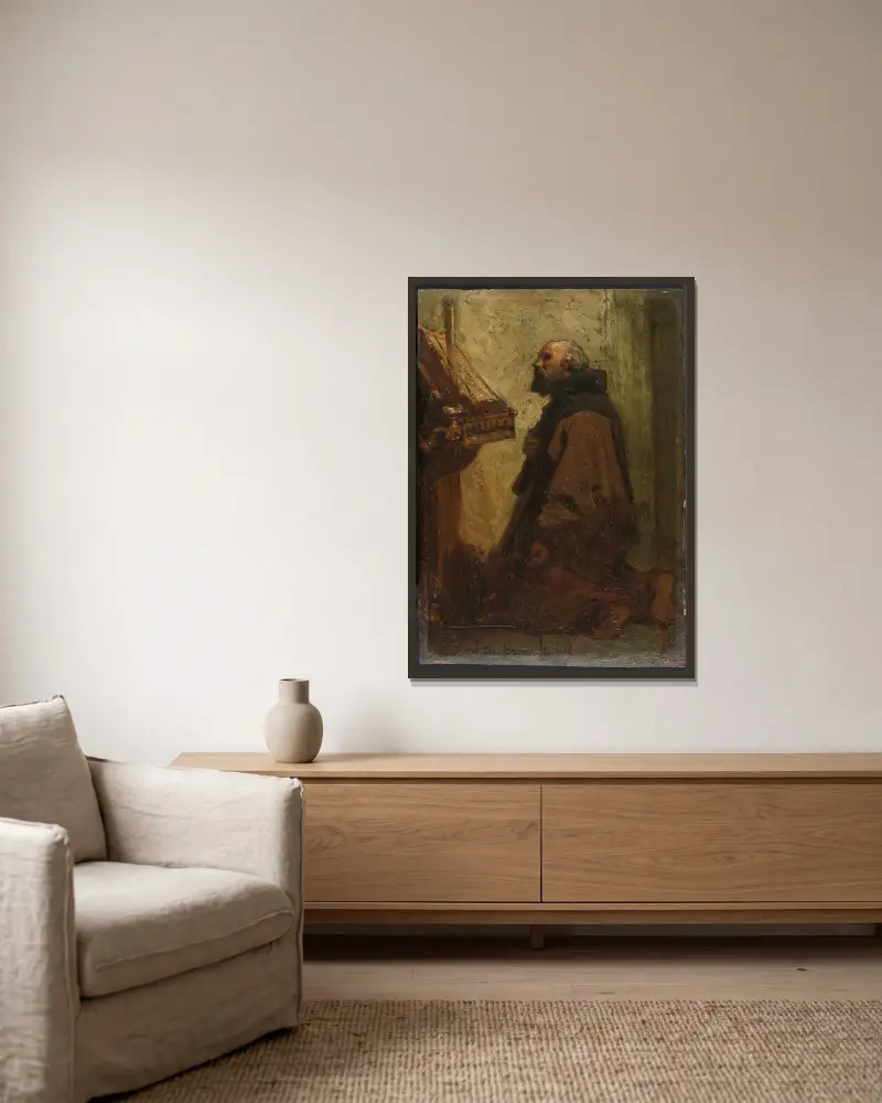 Modlący się mnich (Mnich w modlitwie), Jacob Maris w ramie na ścianie