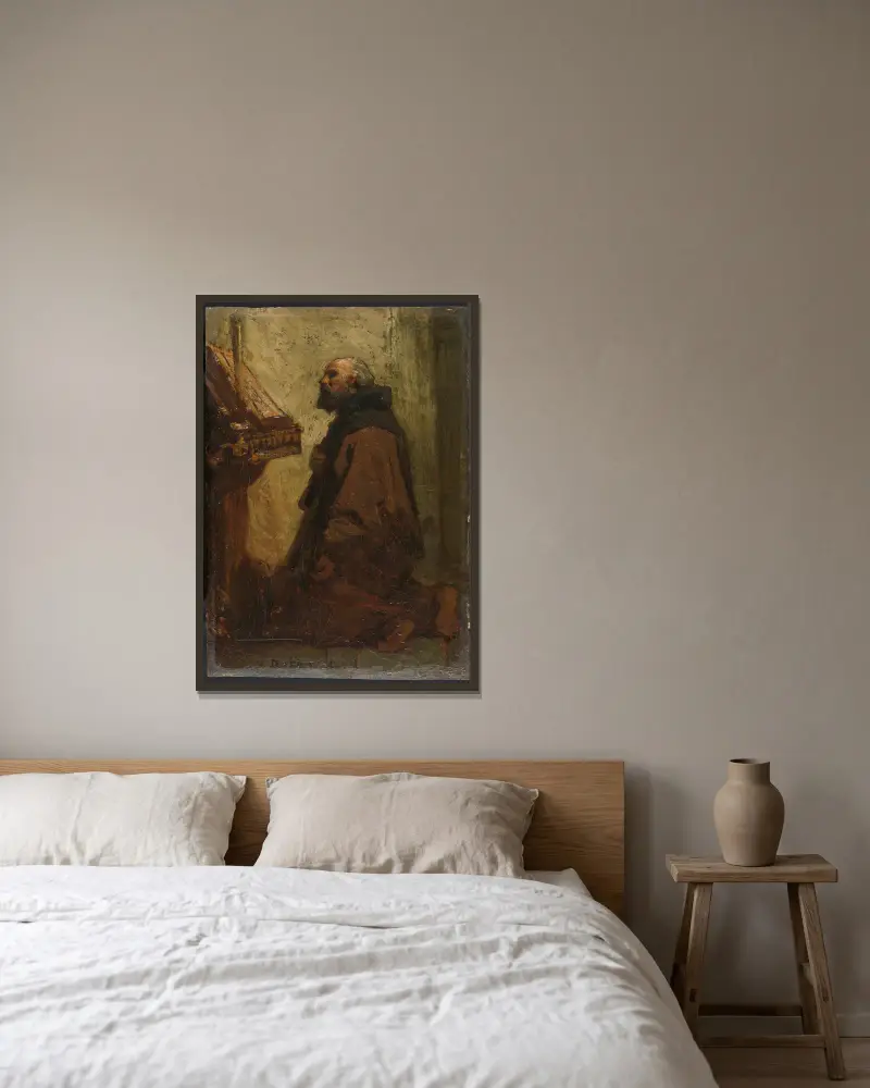 Modlący się mnich (Mnich w modlitwie), Jacob Maris w ramie na ścianie