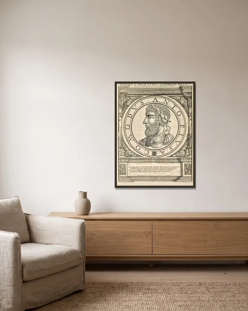 Commodus von Jacopo Strada gerahmt an einer Wand