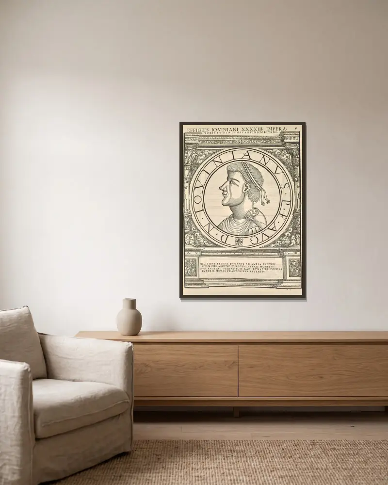 Jovian von Jacopo Strada gerahmt an einer Wand