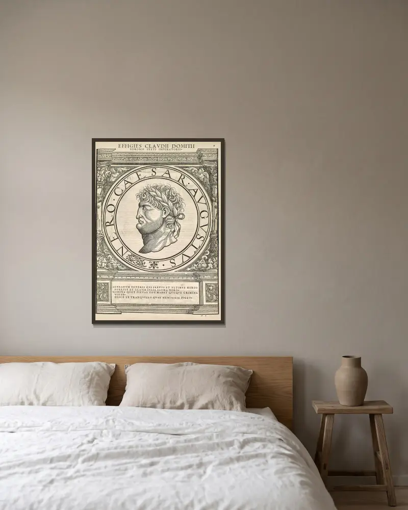 Nero von Jacopo Strada gerahmt an einer Wand