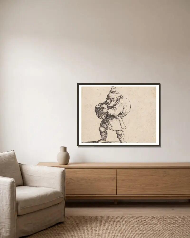 Dudziarz, Jacques Callot w ramie na ścianie
