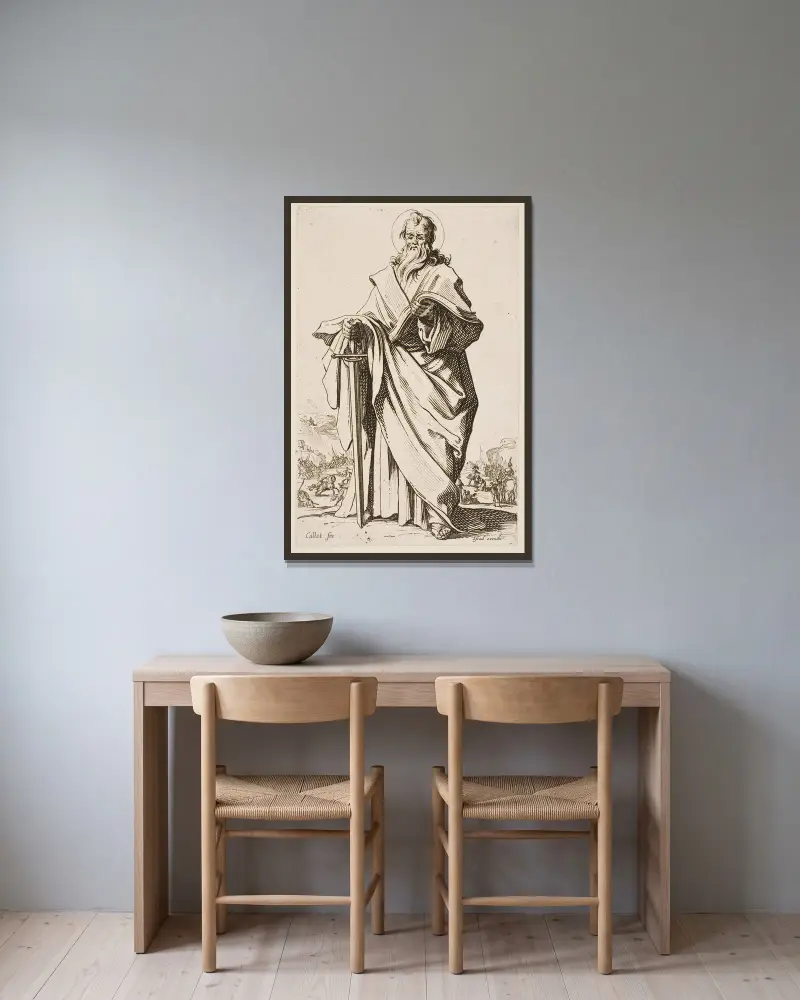 Święty Paweł, Jacques Callot w ramie na ścianie