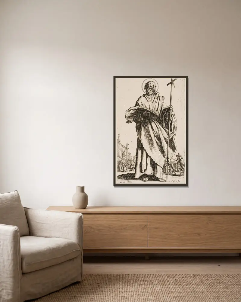 Święty Filip, Jacques Callot w ramie na ścianie