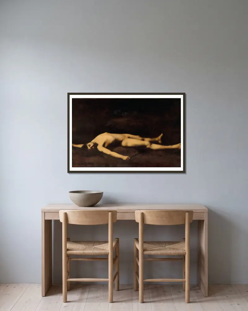Bara av Jean-Jacques Henner inramad på en vägg