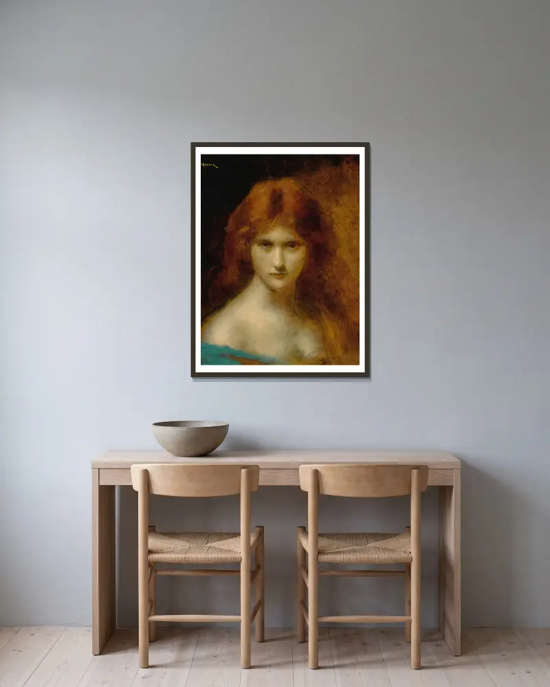 Judith av Jean-Jacques Henner inramad på en vägg