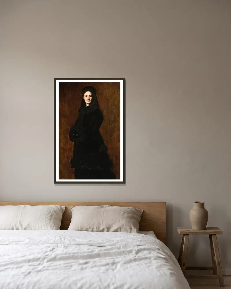 Porträt der Madame Paul Duchesne-Fournet von Jean-Jacques Henner gerahmt an einer Wand