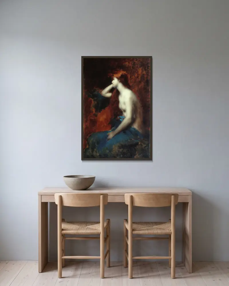 Rêverie, Jean-Jacques Henner v rámu na stěně