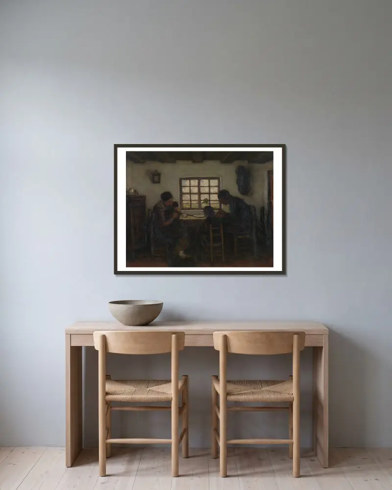 Interieur in der Kempen von Jakob Smits gerahmt an einer Wand