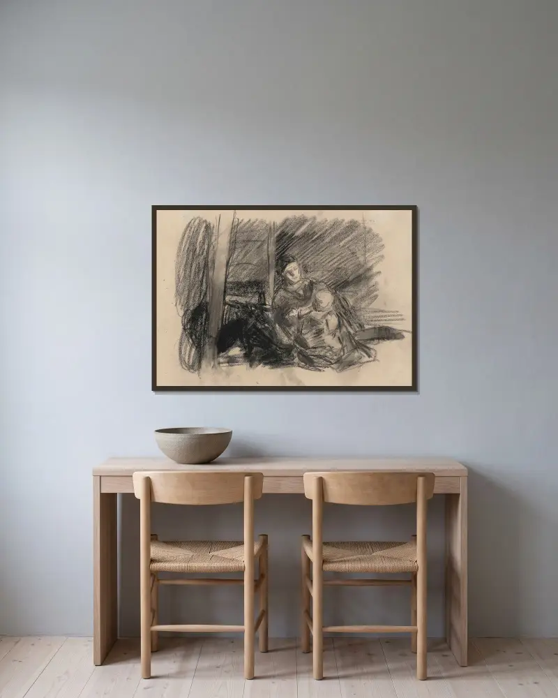 Matka a dítě, Jakob Smits v rámu na stěně