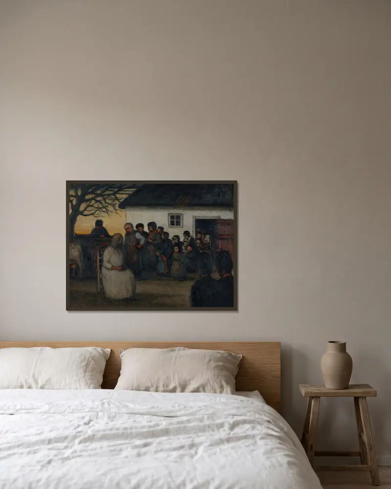 Die Verspottung Christi von Jakob Smits gerahmt an einer Wand