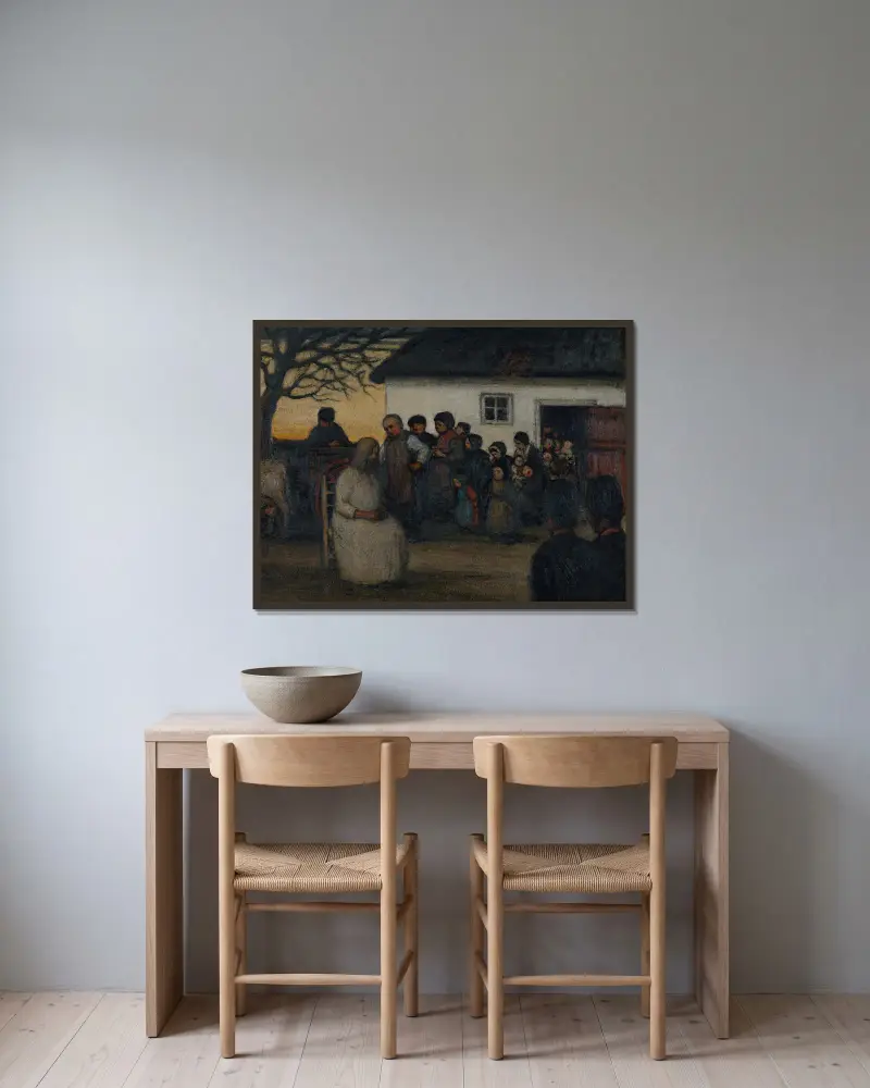 Die Verspottung Christi von Jakob Smits gerahmt an einer Wand