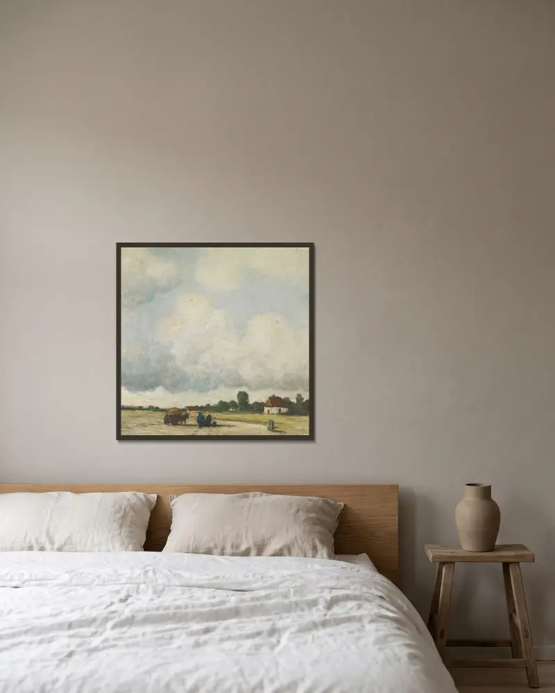 Ansicht in der Kempen von Jakob Smits gerahmt an einer Wand