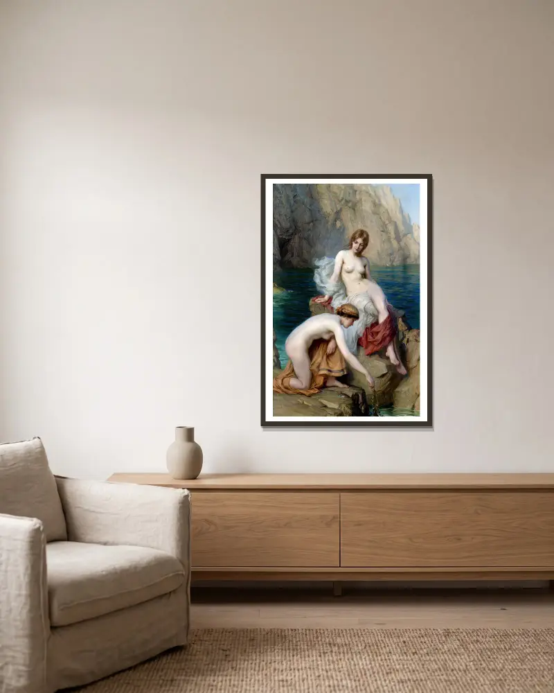 Am sommarhaven von Herbert James Draper gerahmt an einer Wand
