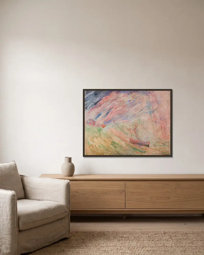 Kristus utstillar vattnet, James Ensor v rámu na stěně