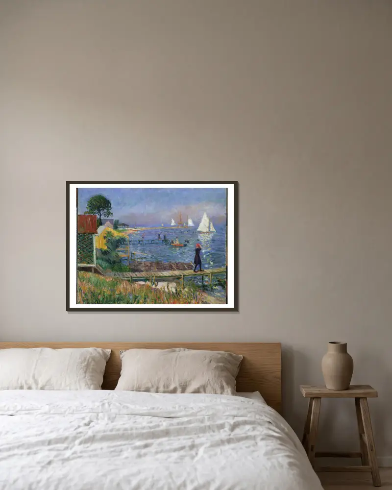 Kąpiący się w Bellport, William James Glackens w ramie na ścianie