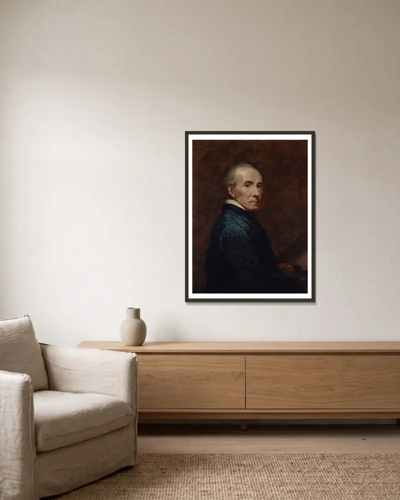 Autoportret, James Northcote w ramie na ścianie