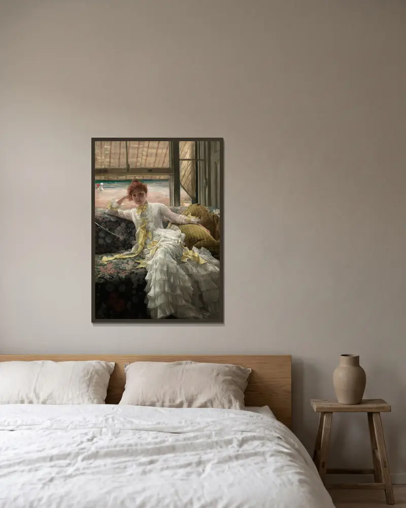 Am Meer von James Tissot gerahmt an einer Wand
