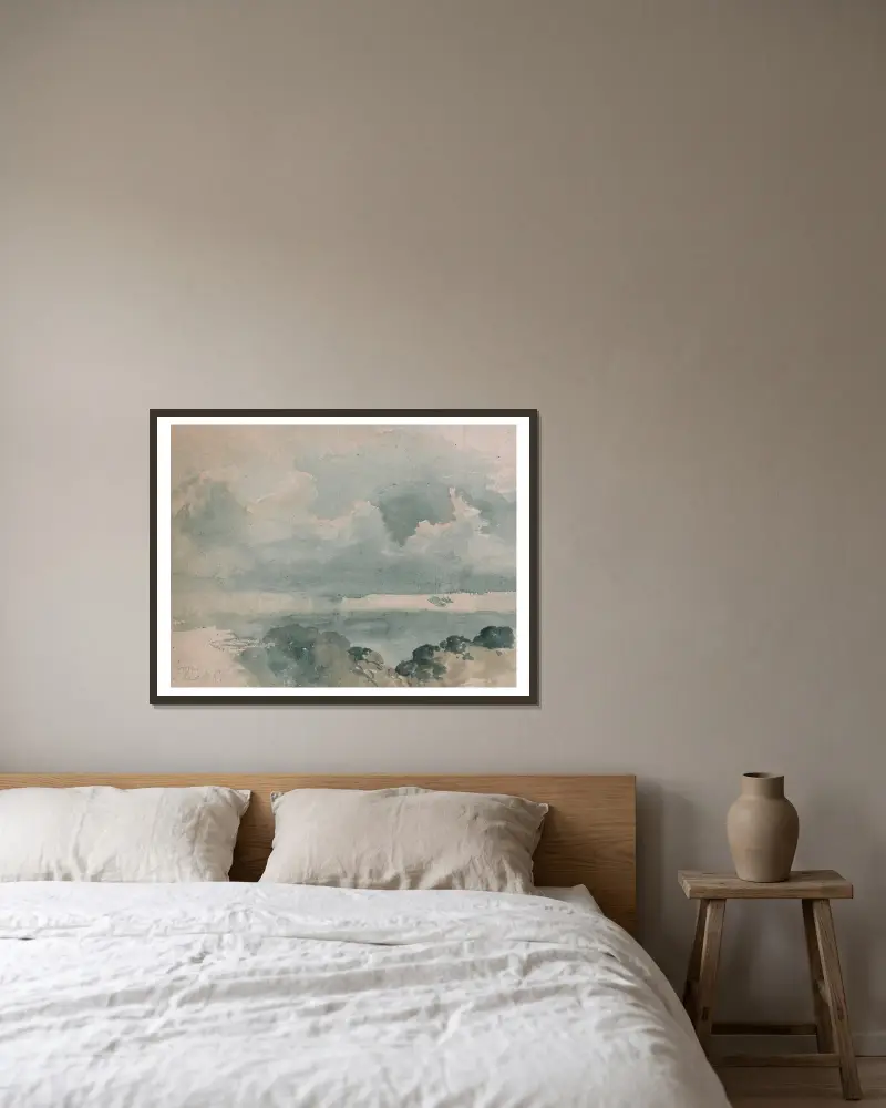 Sky Study av James Ward inramad på en vägg