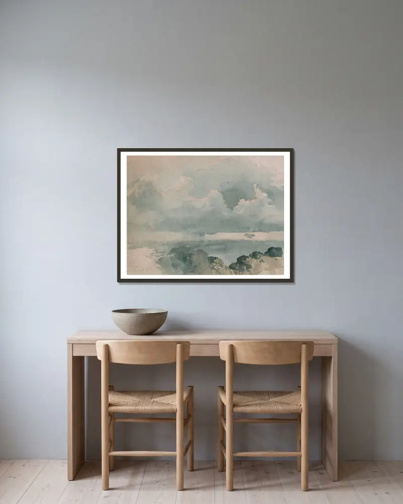 Sky Study av James Ward inramad på en vägg